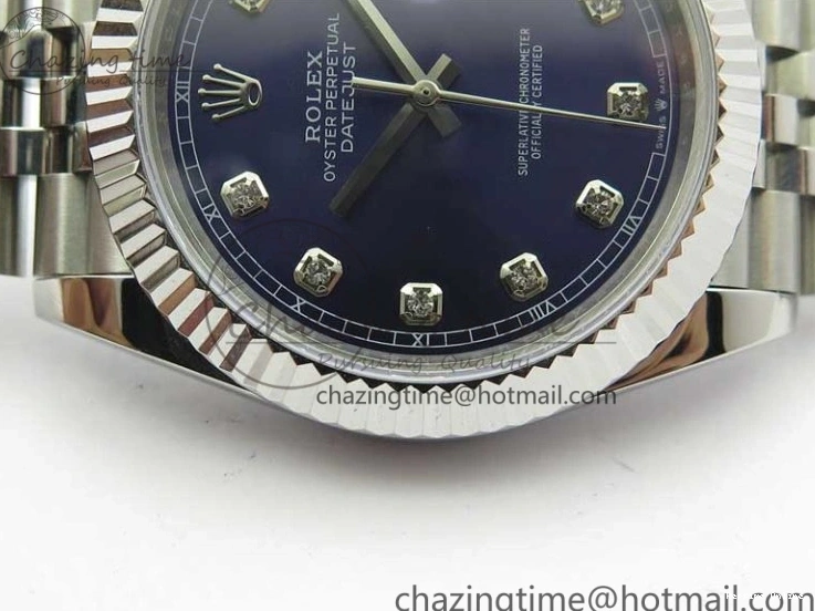1225 EasyCare DateJust 41mm 126334 SS BP Maker 1:1 Best Edition New Version Blue Crystal Dial on Jubilee Bracelet 3022